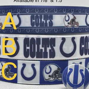 Indianapolis Colts inspiriertes Ripsband und/oder koordinierende 2,5 cm breite Schieber.