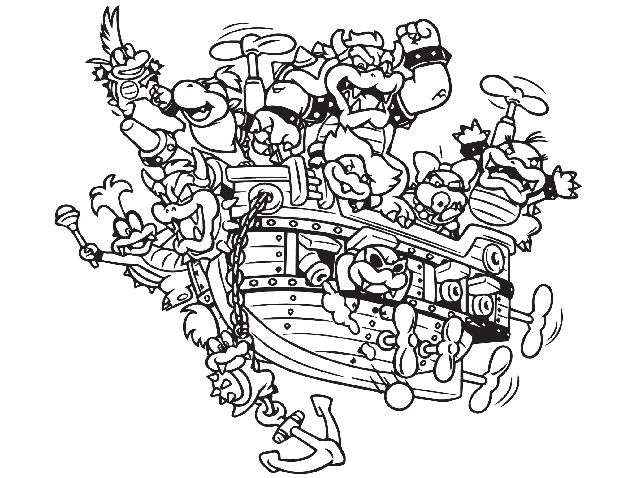 Mario Coloring Pages Etsy