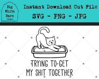 Cat litter box clipart Cute cat sand box digital clip art Funny cat printable stickers Planner Cleaning reminder Kawaii pet vector graphics