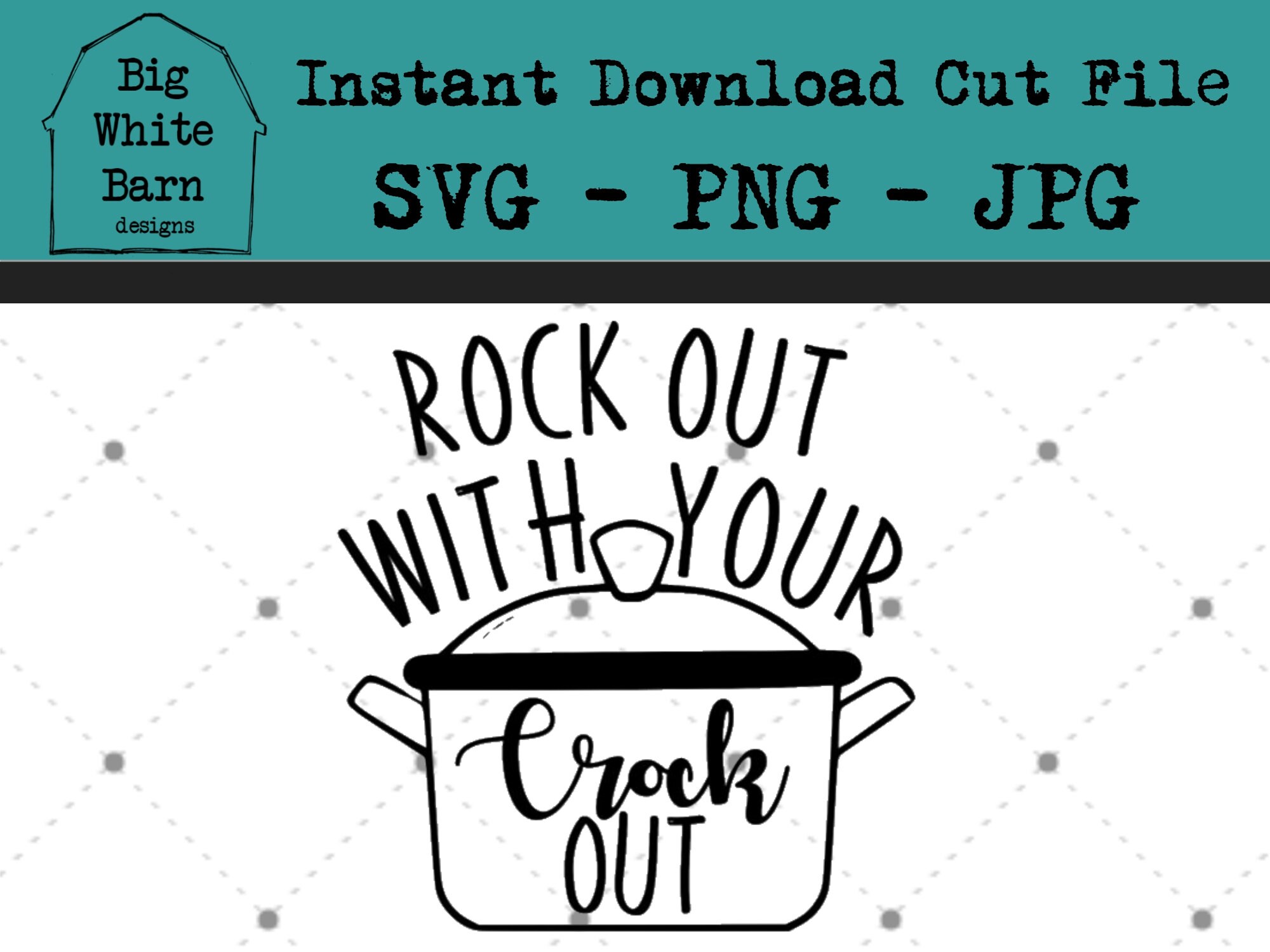 Rock Out with your Crock Out svg / Funny Kitchen SVG / Cricut Etsy