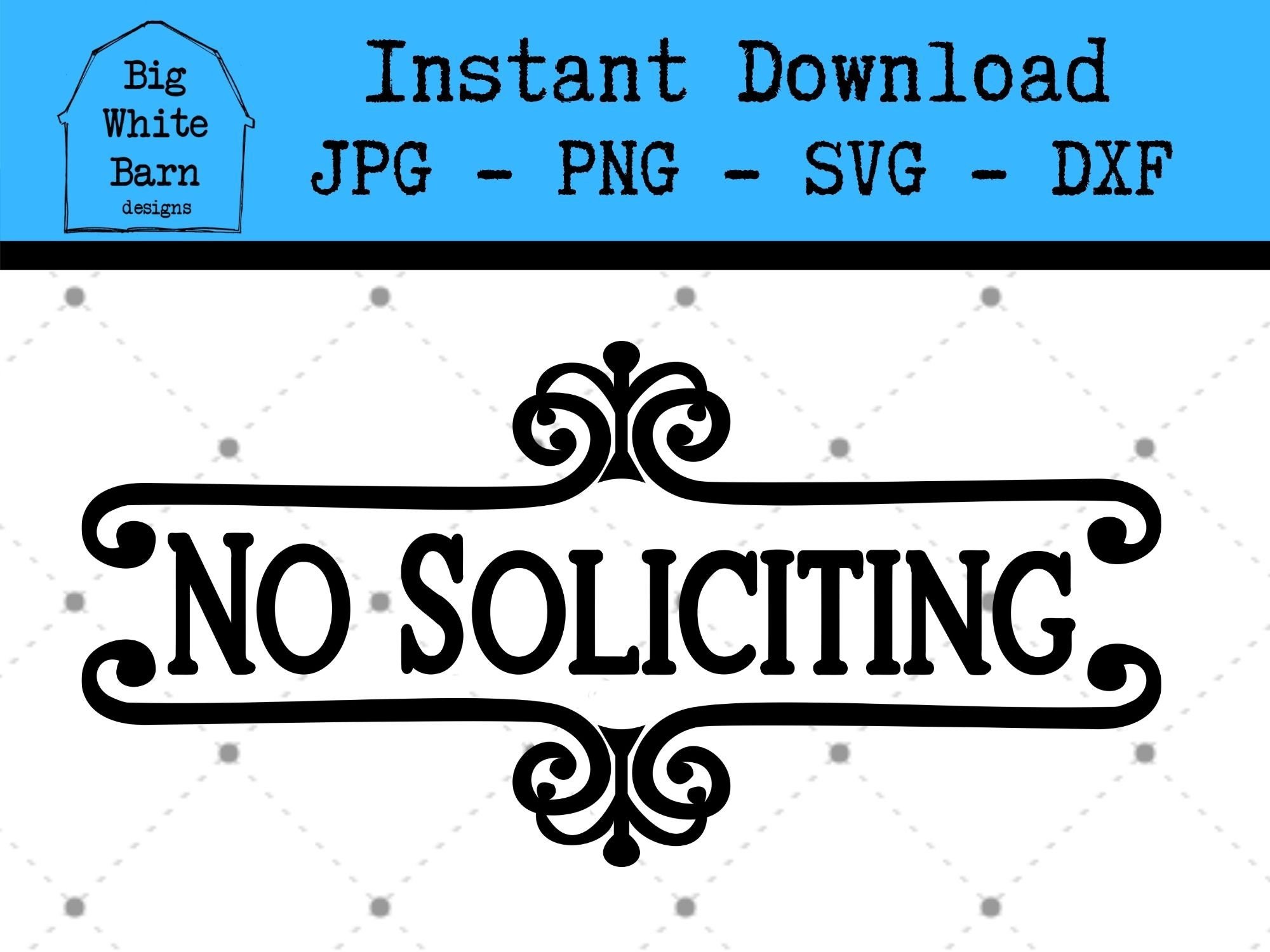 No Soliciting SVG / No soliciting Front Door Sign SVG / No | Etsy