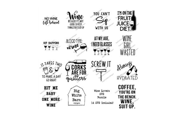 Download Wine Lovers Svg Bundle Funny Wine Graphic T Shirt Design Etsy