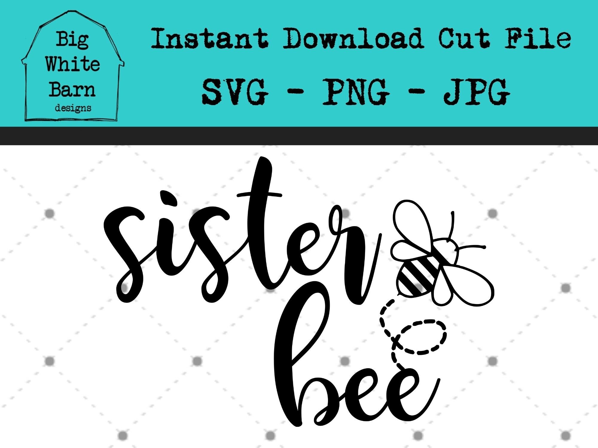 Sister Bee SVG / 1st birthday Onesie Graphic / Baby Bee | Etsy