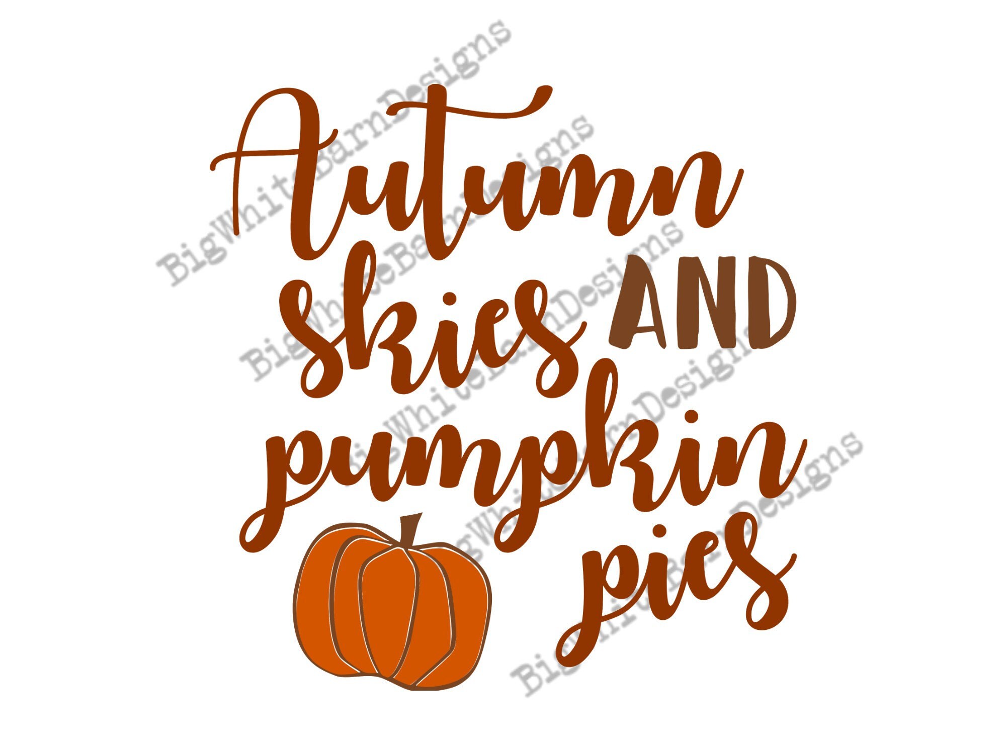 Autumn leaves and pumpkin pies svg