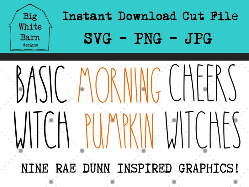 Download Halloween Rae Dunn Inspired SVG Bundle / basic witch ...