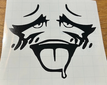 Ahegao Face Vinyl Decal