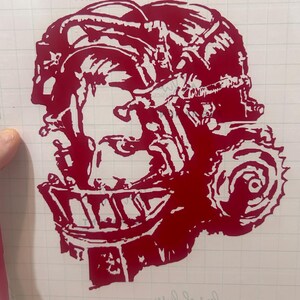 Saw Reverse Bear Trap Helmet Vinyl Decal