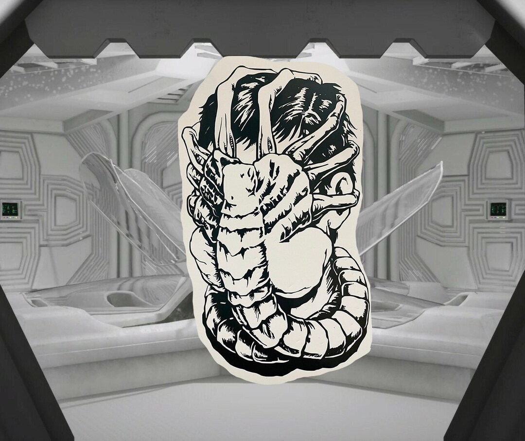 Facehugger Vinyl Decal Etsy