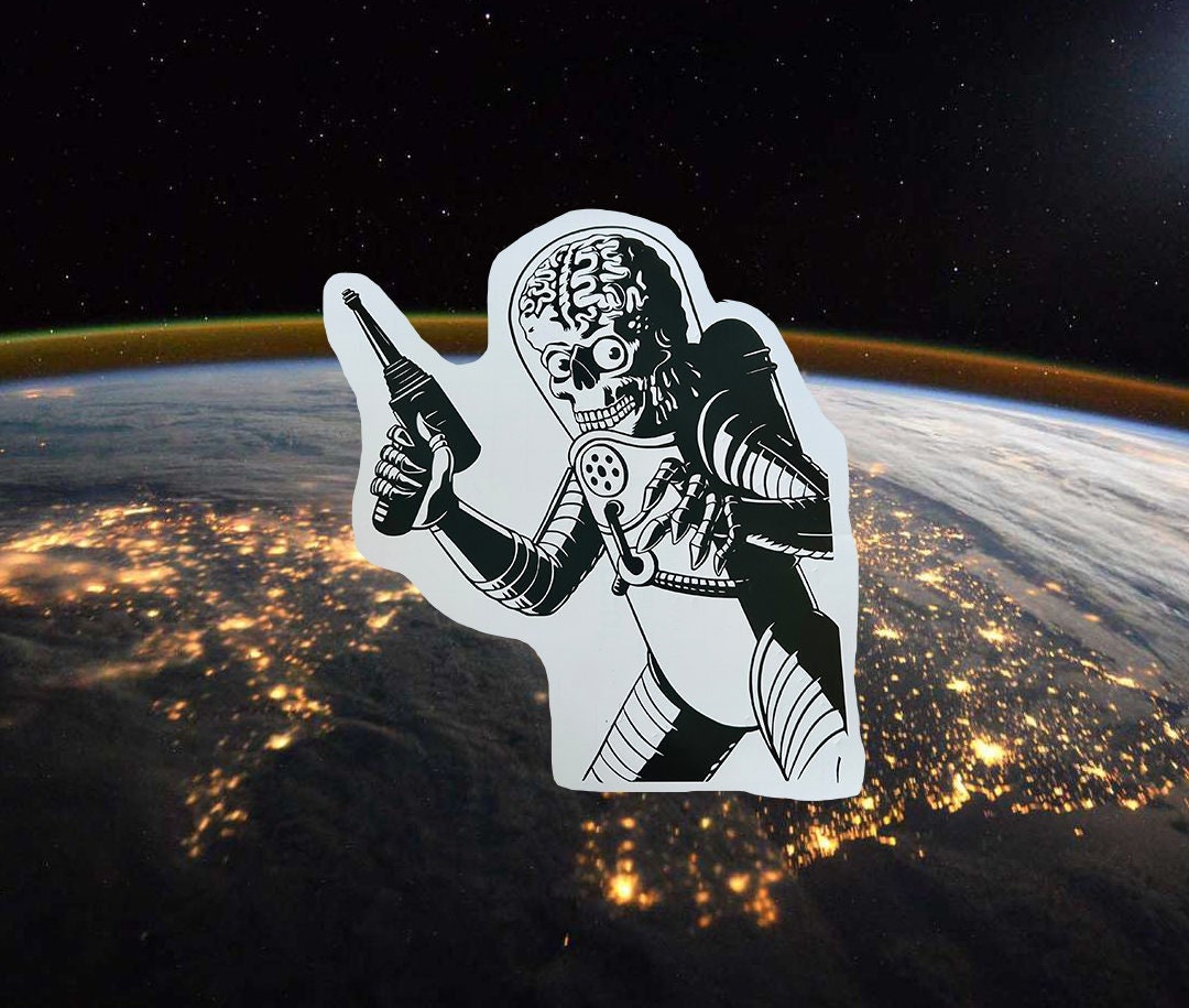 Mars Attacks Vinyl Decal Etsy