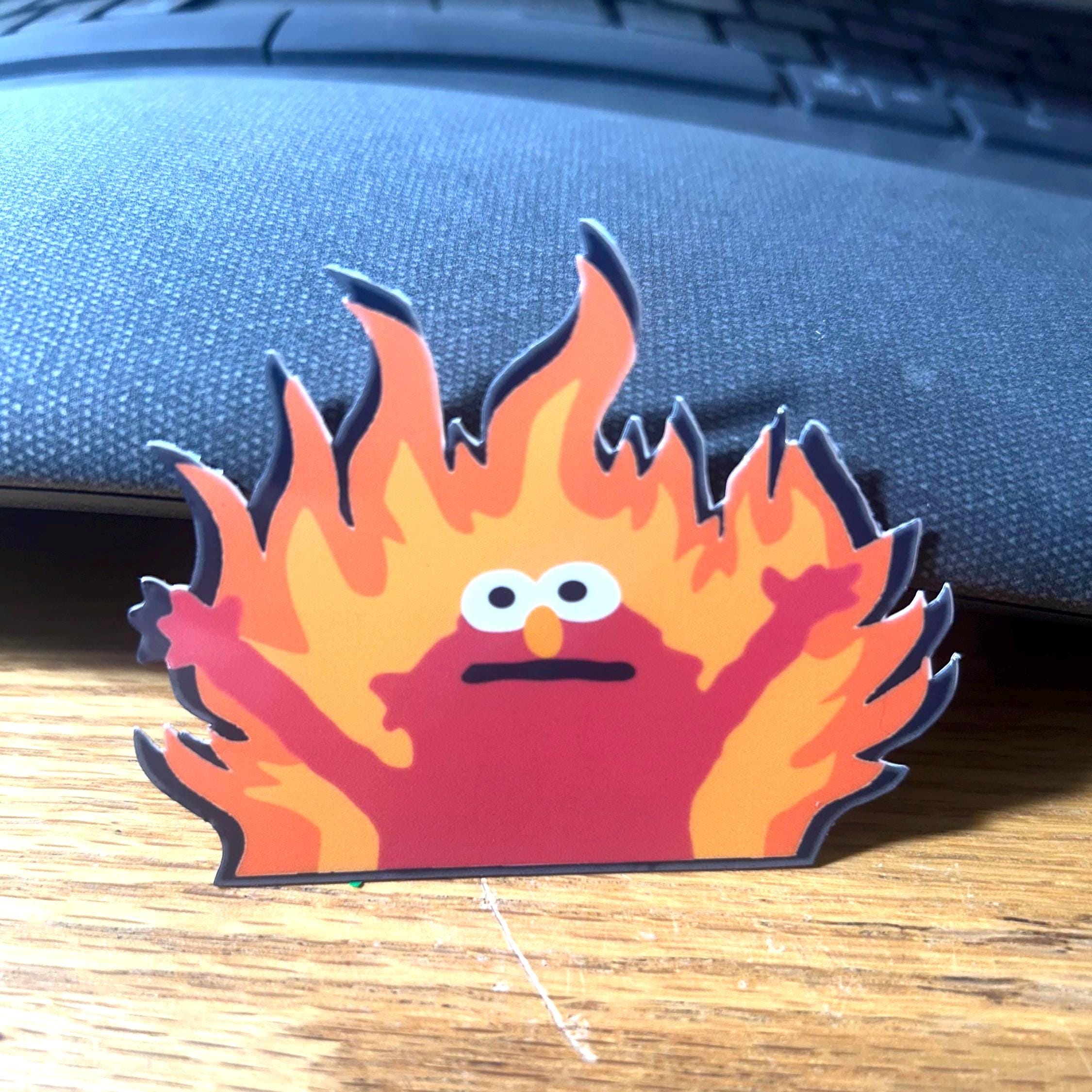 Hellfire Elmo Sticker - Etsy