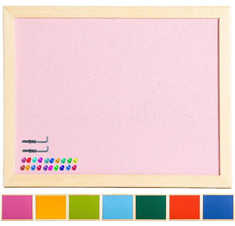 Pink 90x60cm Large Rectangle Cork Notice Board fixings 20 Pins Etsy UK