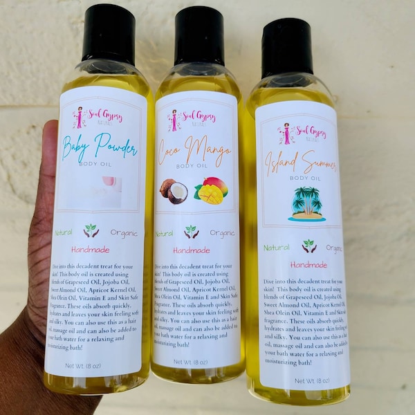 Moisturizing Body Oil, Shea Butter Oil, Jojoba Oil, Dry Skin Oil, Natural, Skin Serum, Self Care, Bath Oil, LUX Body Oil, After Shower Oil