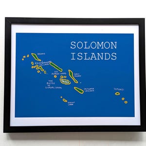 Salomonen Karte |  10 in x 8 in Druck
