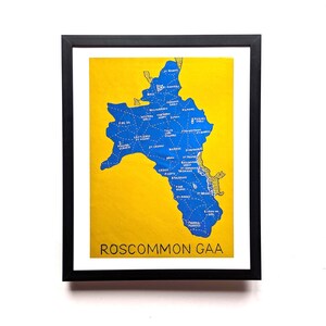 Roscommon GAA club map, 8in x 10in print