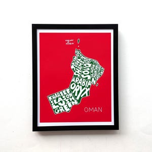 Illustration de la carte d'Oman I 10 x 8 po.