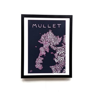 Mappa della penisola di Mullet, Irlanda / stampa 10 x 8 pollici