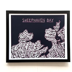 Mappa di Sheephaven Bay / stampa 10 x 8 pollici