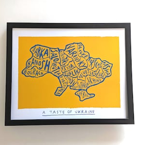 Carte des saveurs de l'Ukraine, 10 x 20 cm