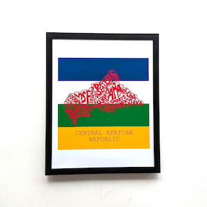 Carte de la République centrafricaine I, 25 x 20 cm, impression
