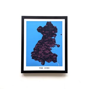 Mappa del club GAA di Dublino / stampa 10 x 8 pollici