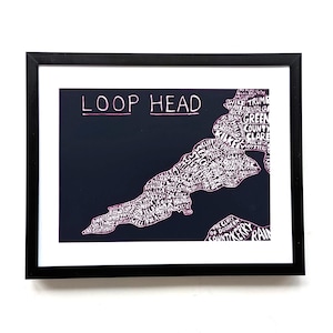 Loop Head Irlande | Impression de carte de 10 x 8 pouces