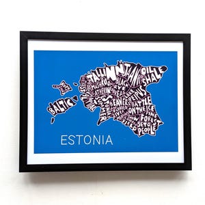Landkarte von Estland, 25 x 20 cm