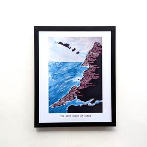 Westküste von Clare-Karte | 10 in x 8 in Druck