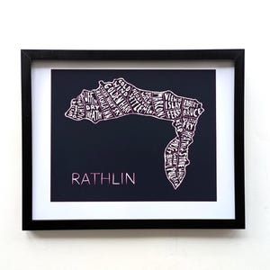 Rathlin Island / stampa mappa 10 x 8 pollici