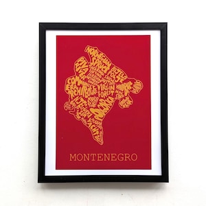 Eine Landkarte von Monogramm | 10 in x 8 in Kartendruck