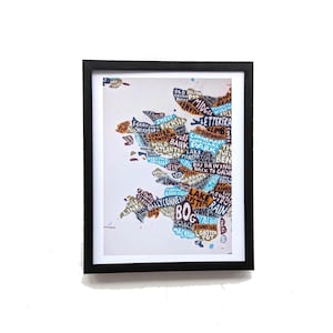 Stampa della mappa del Connemara occidentale