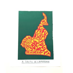 Cameroon map of food print