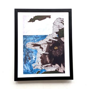 Mapa de la costa norte de Kerry / Impresión de 10 x 8 pulgadas