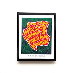 Proef van Suriname | 10 x 8 inch voedselkaart