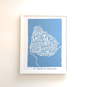 Mappa di A Taste of Uruguay, 8 x 10 pollici