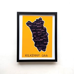 Kilkenny GAA Club Karte | 10 in x 8 in Druck