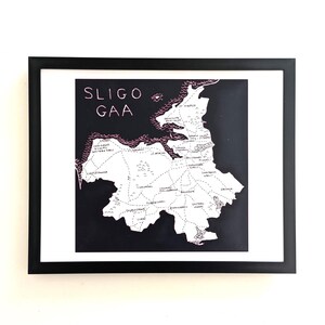 Mappa del club Sligo GAA / stampa mappa 10 x 8 pollici