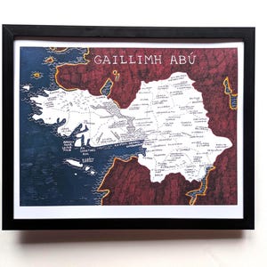 Galway GAA club map, 10in x 8in print
