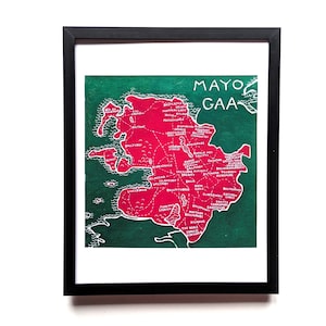 Mayo GAA club map, 8in x 10in print
