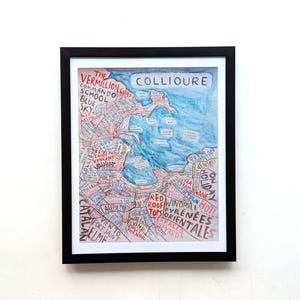 Collioure : le plan | Impression 10 x 8 po.