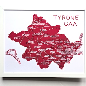 Mappa del club Tyrone GAA, 10 x 8 pollici