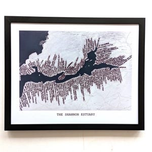 Mappa dell'estuario di Shannon / stampa 10 x 8 pollici