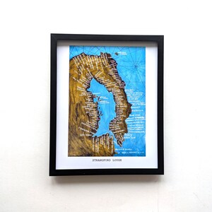 Strangford Lough Irlande | Impression de carte de 10 x 8 pouces