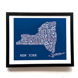 Kaart van New York | 10 x 8 inch