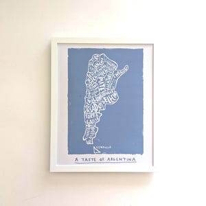 Carte Un goût d'Argentine, 20 x 10 po.