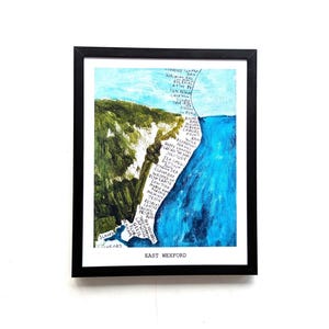 Carte de la côte est de Wexford | Impression 10 x 8 po.