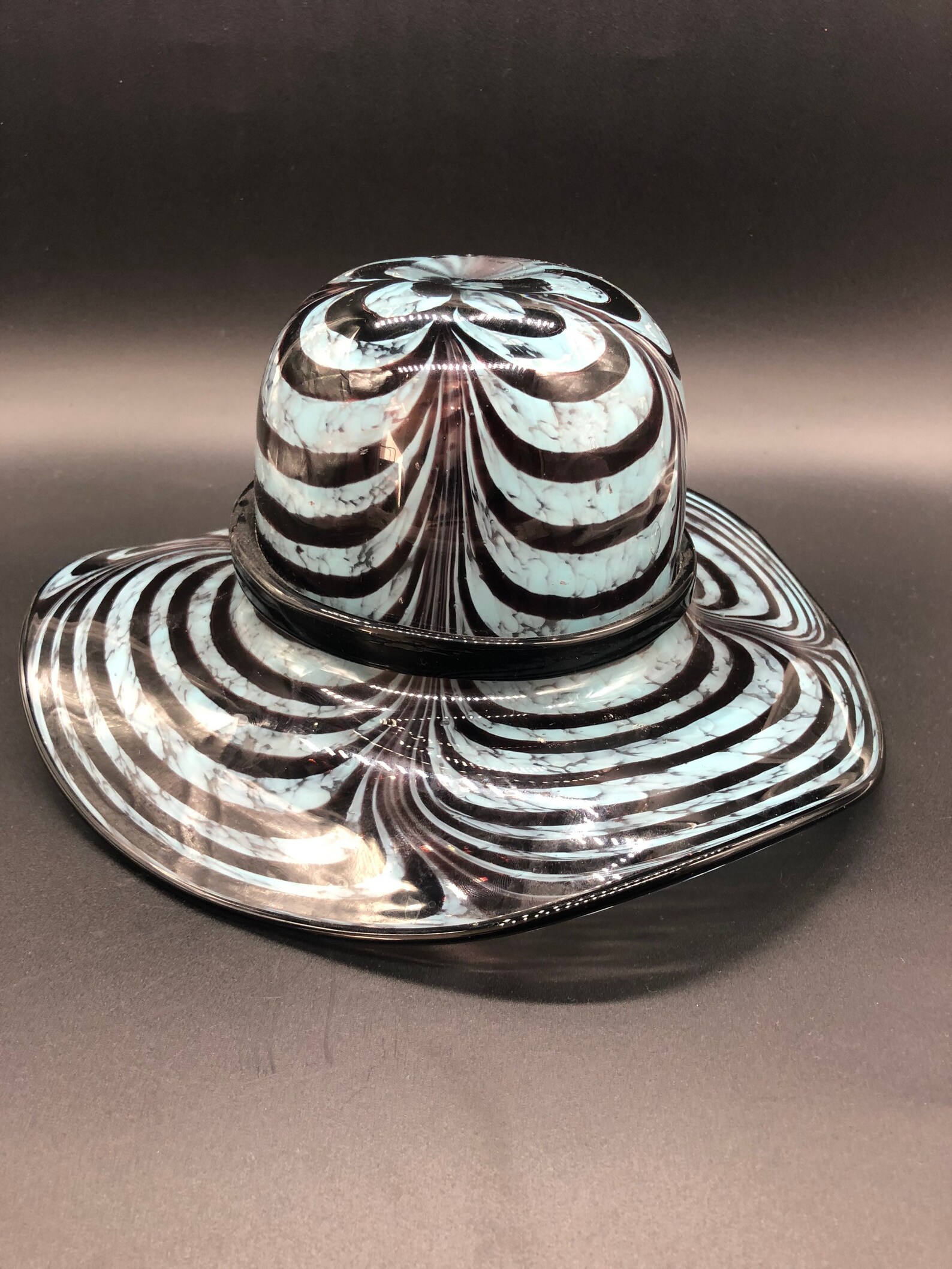 Large Vintage Murano Art Glass Hat Bowl Etsy