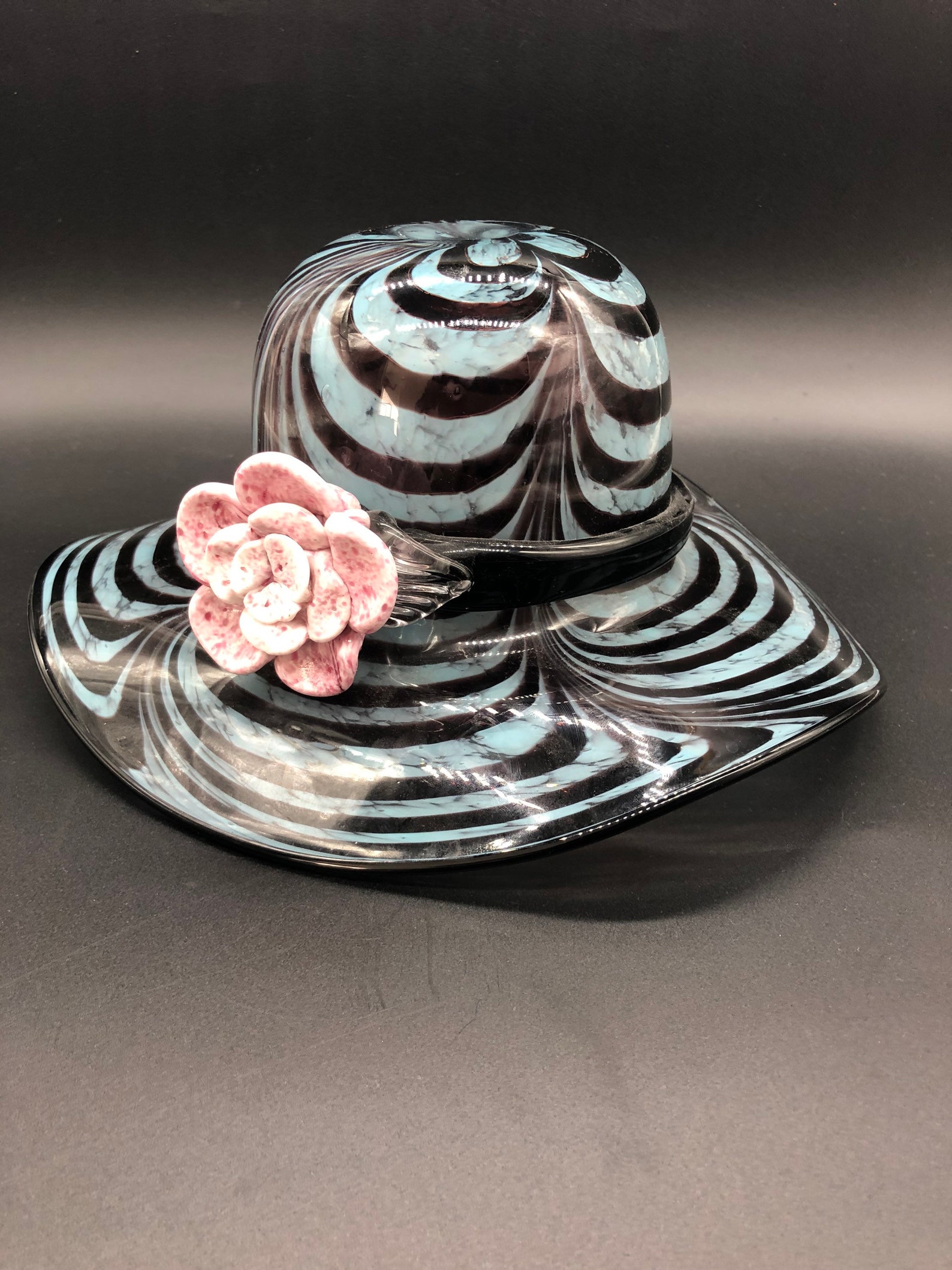 Large Vintage Murano Art Glass Hat Bowl Etsy