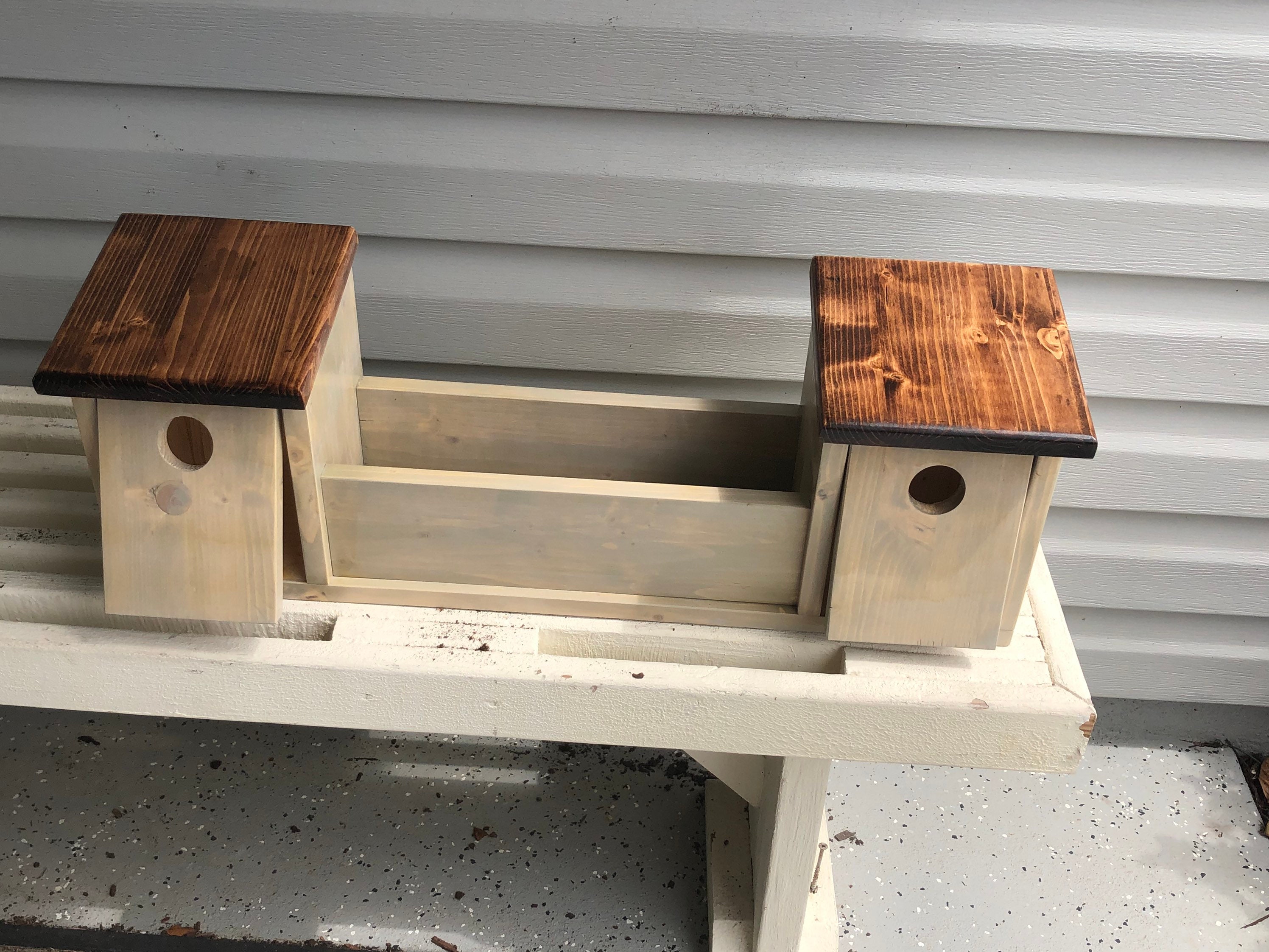 Dual Birdhouse and Planter Box Etsy