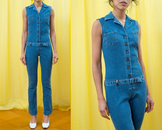 90s denim jumpsuit