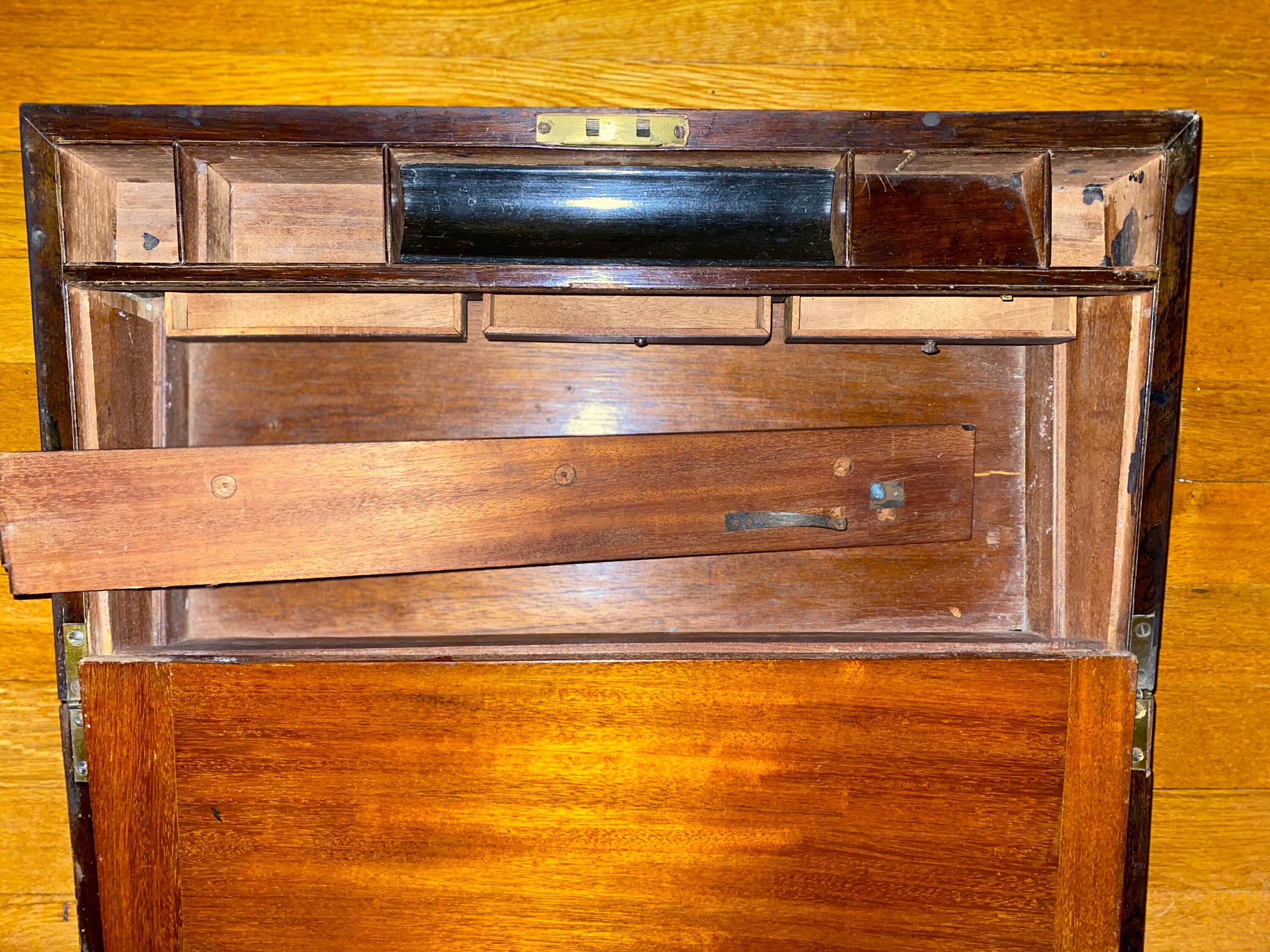 Antique Walnut Writing Lap Desk Etsy